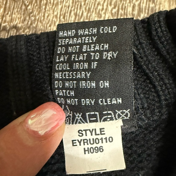 ENYCE Men's Crewneck Sweater Black w/ Colorful stripes sz2XL Streetwear 90s Y2K - Picture 4 of 6